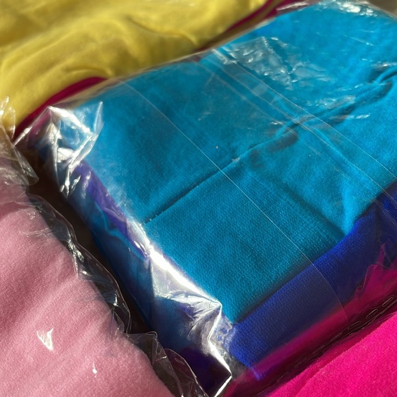 NWT two color hot pink RED stockings one hue each leg fun tights thick tights OS - Picture 7 of 11